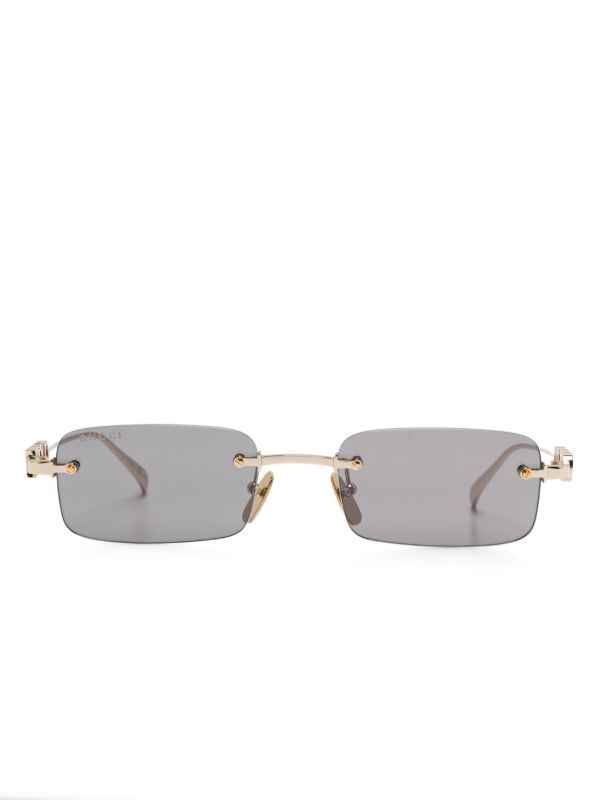 Gucci Eyewear スクエアフレーム サングラス | ゴールドトーン