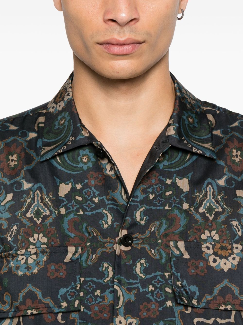 Sacai ペイズリーシャツ | ブルー | FARFETCH JP