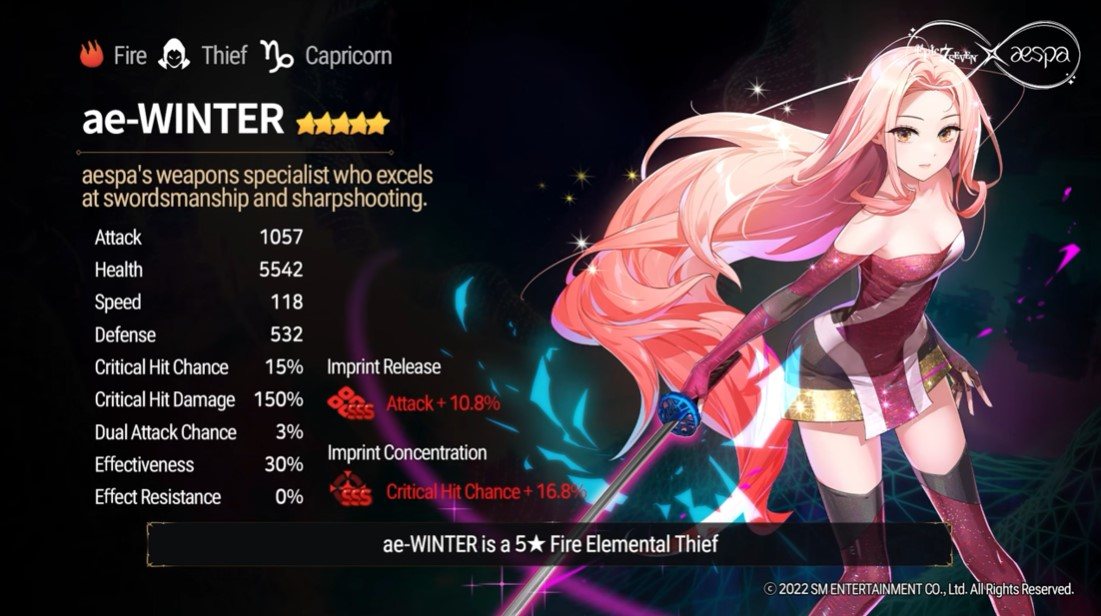 Epic Seven X AESPA Collaboration – New Heroes ae-Winter, ae