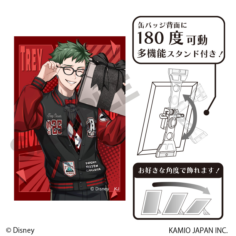 ディズニー ツイステッドワンダーランド_アート缶バッジ トレイ