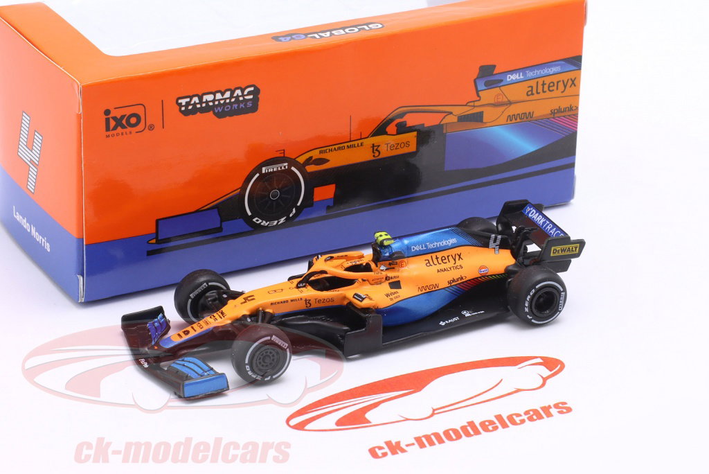 True Scale 1:64 Lando Norris McLaren MCL35M #4 2nd Italian GP