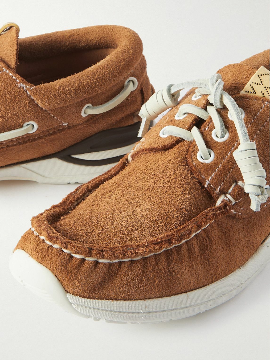 Visvim - Hockney-Folk Suede Boat Shoes - Brown Visvim