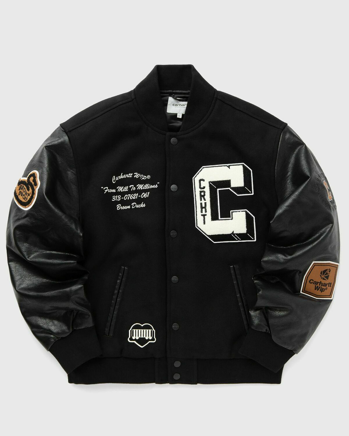 Carhartt Wip Brown Ducks Bomber Black Bomber Jackets Carhartt WIP