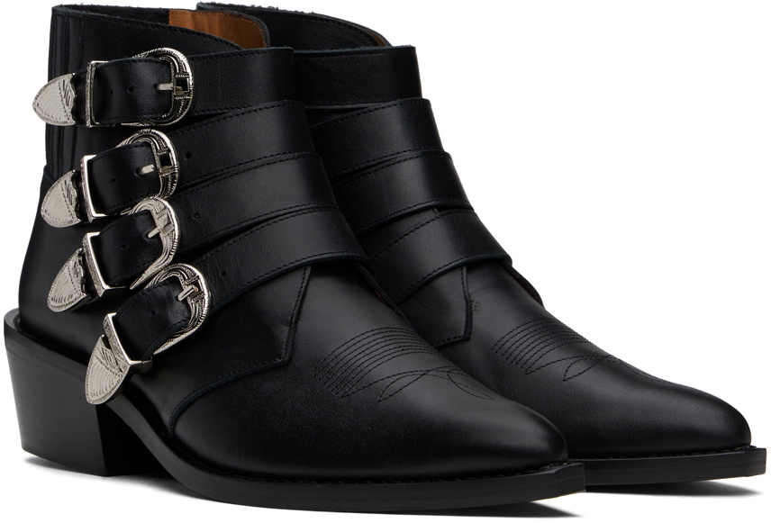 Toga Virilis Black Buckle Boots Toga Virilis