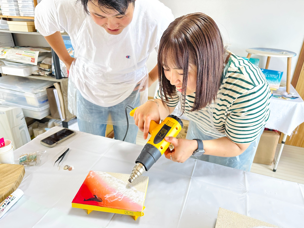 五島の海をアートで残そう！】今話題のオーシャンレジンアートが五島で