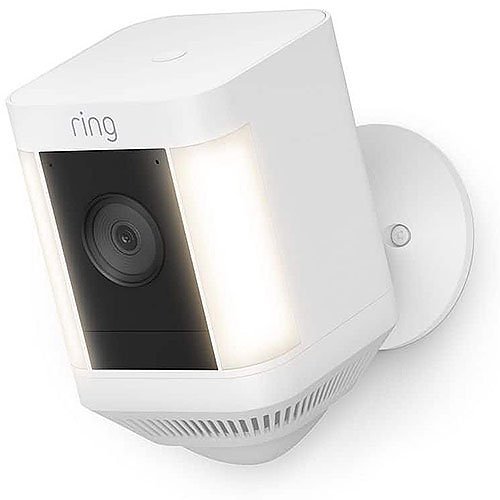 Ring Spotlight Cam Plus Battery Powered, White (B09JZ5BG26)