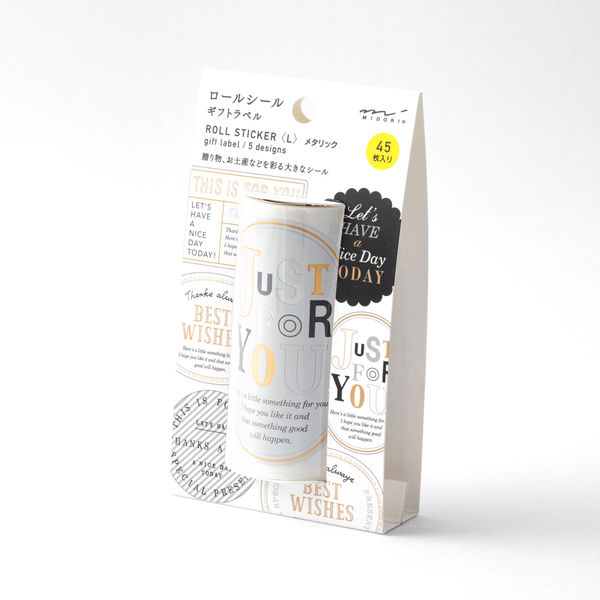 ロールシール　6本set 訳あり Amazon | ミドリ シール ロールシール L メタリック ギフトロゼット柄