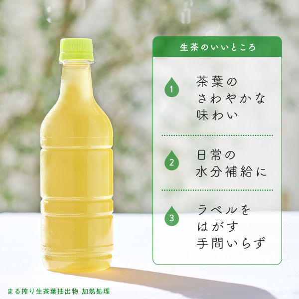 キリンビバレッジ キリン 生茶 ラベルレス 525ml 1箱（24本入） お茶