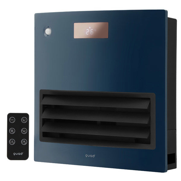 QUADS 大風量セラミックファンヒーター 加湿機能付 1200W 人感センサー