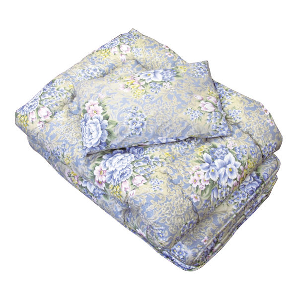三和製作所 布団 花柄ブルー 00001258 7点セット（直送品） - アスクル