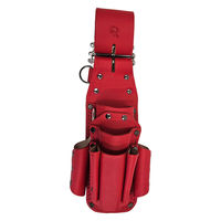 コヅチ work time 3連チェーン 板金鋏 つかみ箸差 床皮サック レッド