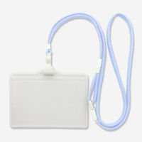 ストラップ付名札 チャックなし パステルブルー 5組 HEROES オリジナル