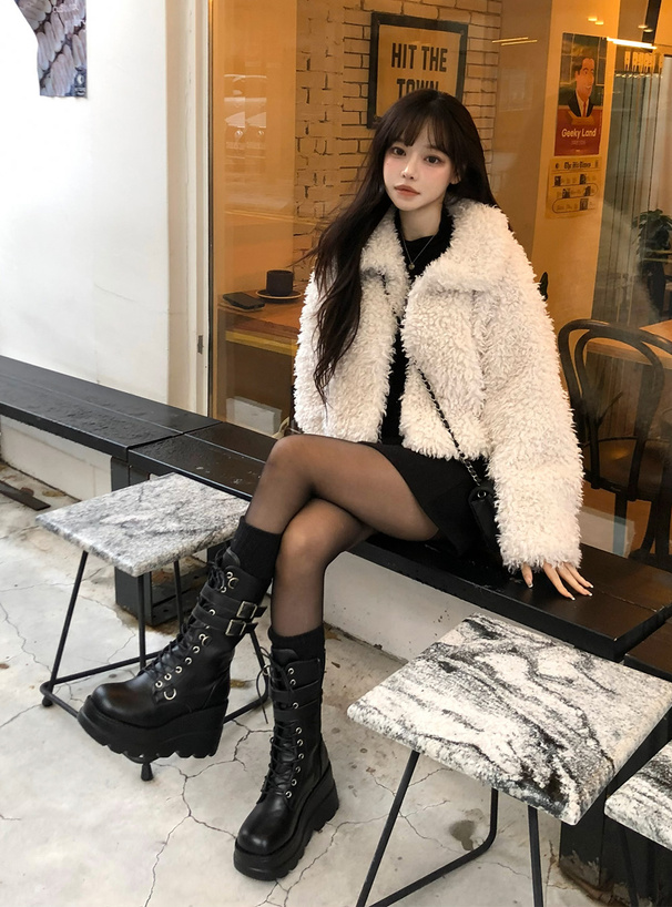 2Way襟プードルファーコート[ask79] | レディースファッション通販の