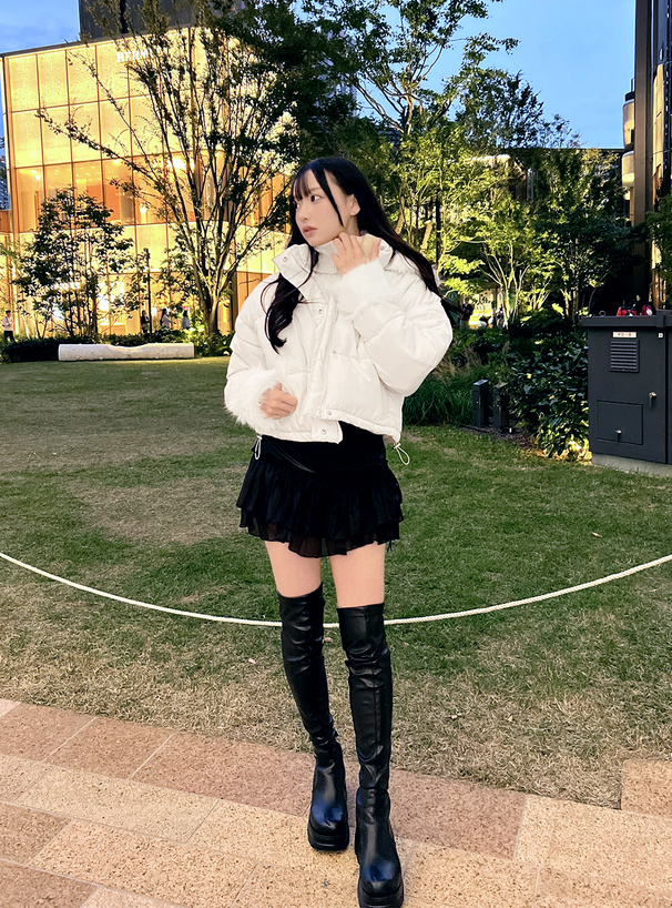 マルチWayフード付きファーダウンジャケット[kd81] | レディース