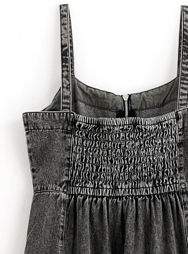 ハーフジップフレアデニムキャミワンピース[on237] | レディース