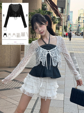 リボンレースショート丈ボレロ[tu1825] | レディースファッション通販