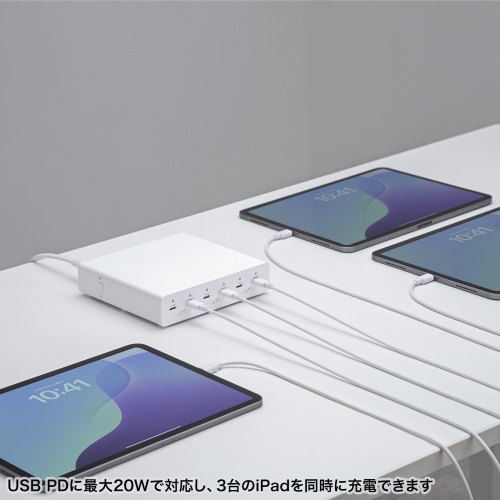 USB充電器（Type-C 6ポート・合計72W出力・PD20W・高出力・スマホ