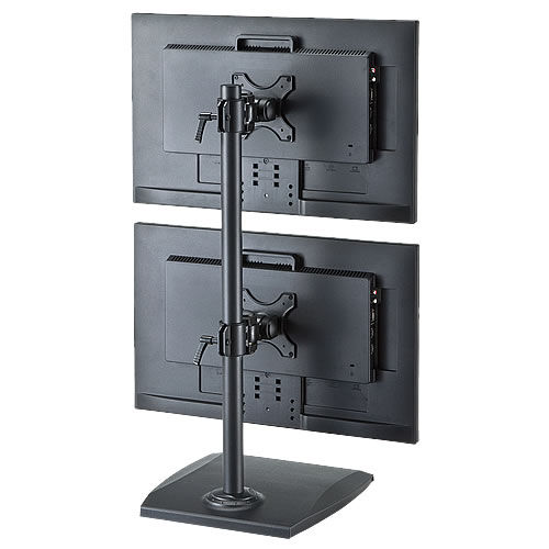 モニターアーム 上下 2画面 卓上｜27インチ・置き型・高さ/左右/回転
