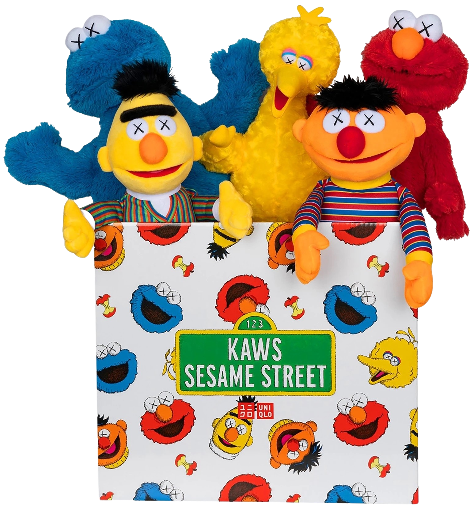 Kaws | Sesame Street Uniqlo Plush Toy Complete Box Set | Buy