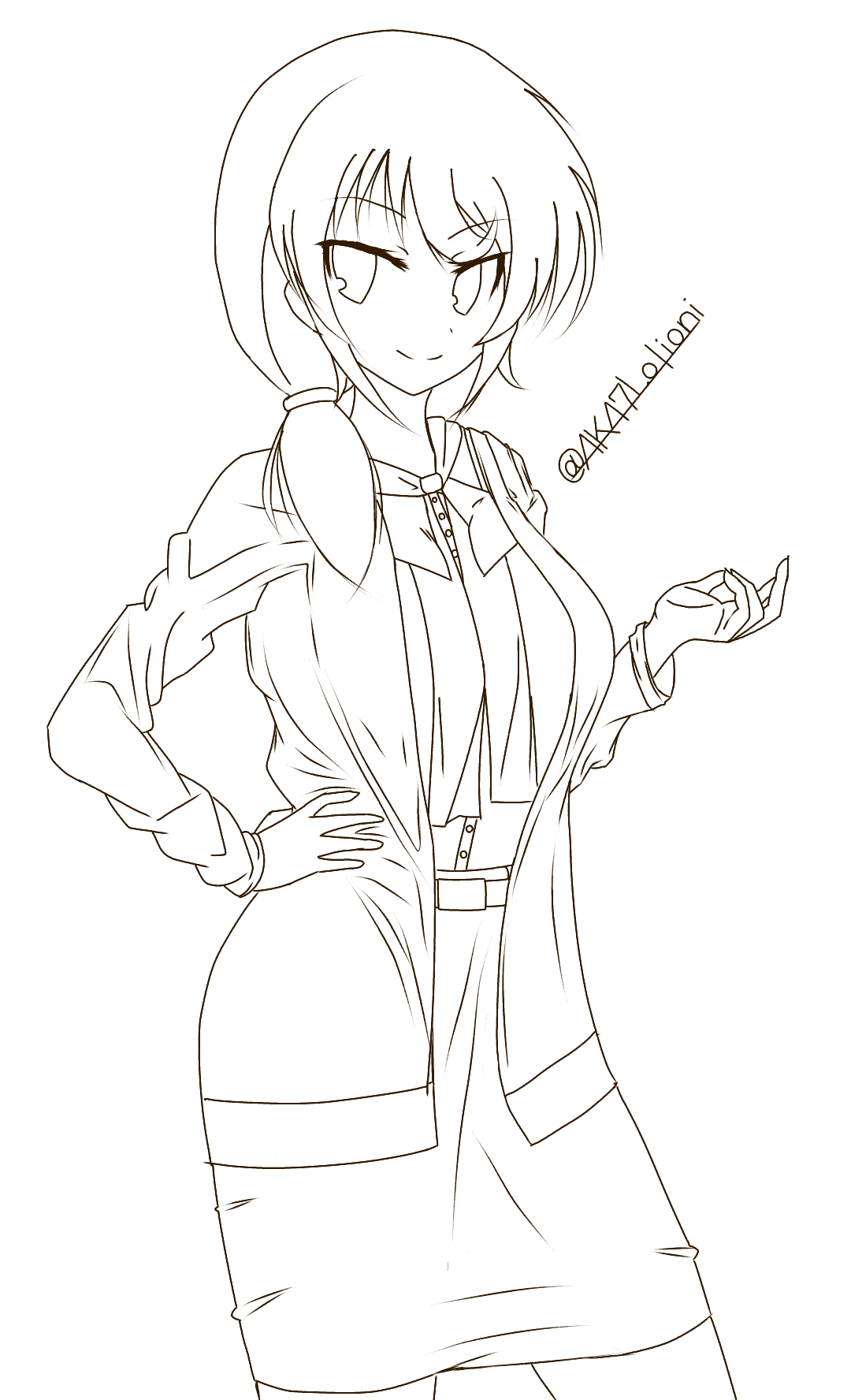 おっきいエレン・ベーカー先生 妖艶ver. の塗り絵 - ibisPaint