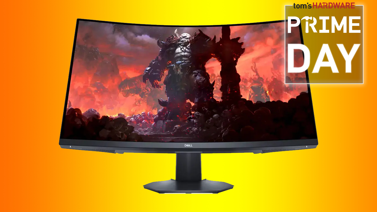 Our favorite gaming monitor, the 32-inch Dell S3222DGM is on an