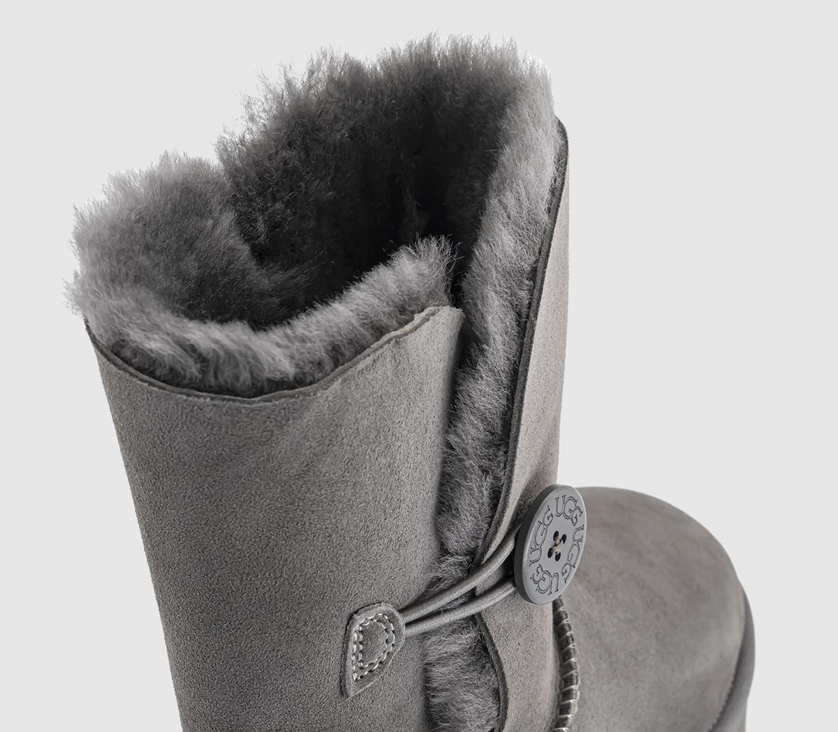 UGG Bailey Button II Boots Grey - Women's Ankle Boots