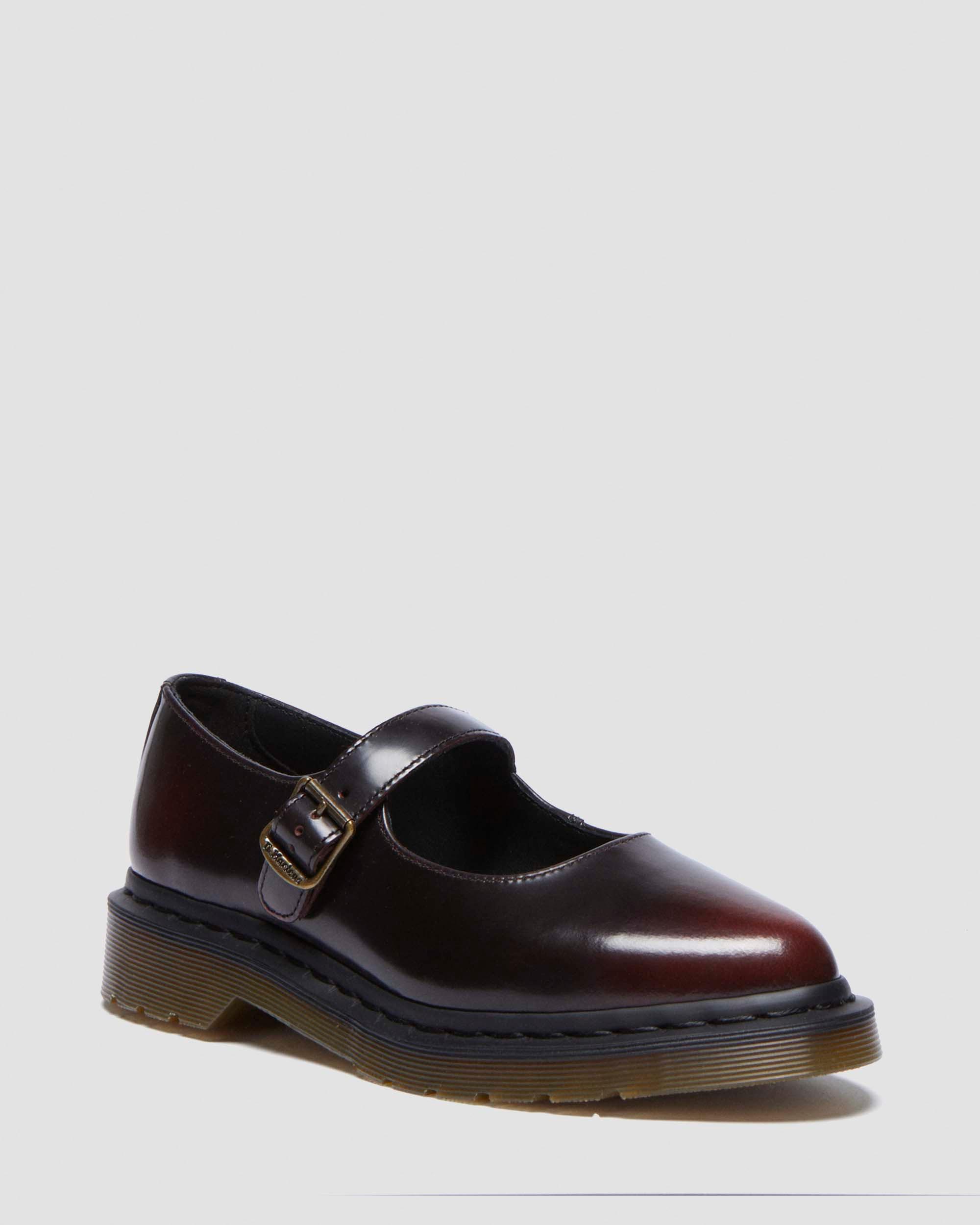 Elphie Mary Jane Leather shoes in Cherry Red Arcadia | Dr. Martens