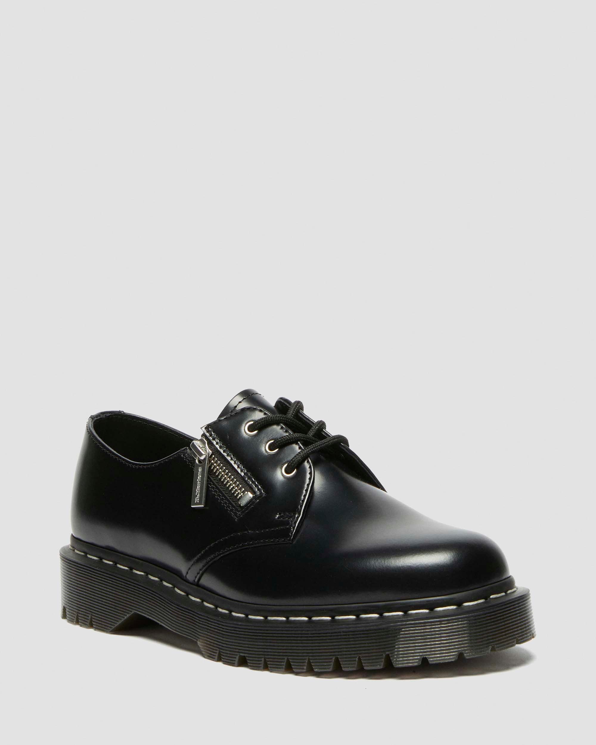 1461 Lace and zip Smooth leather shoes in Black | Dr. Martens