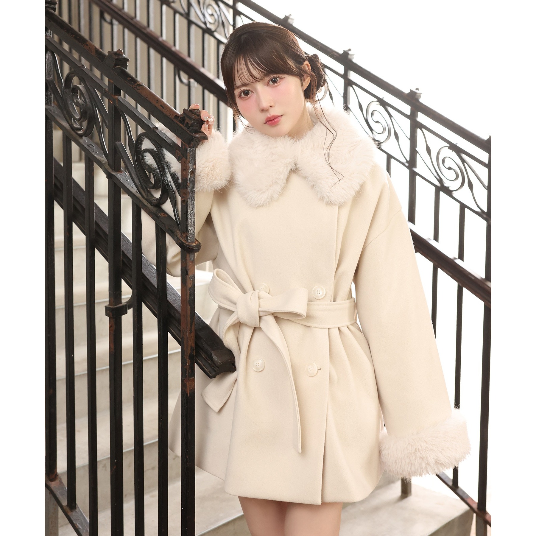 3WAY衿袖ファーミドルコート | ファッション通販サイト NUGU