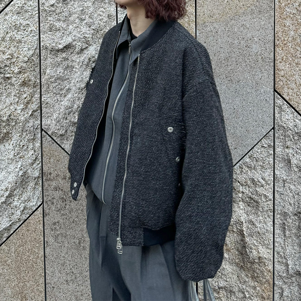 ユニセックス）ツイードブルゾンジャンパー | ファッション通販サイト NUGU