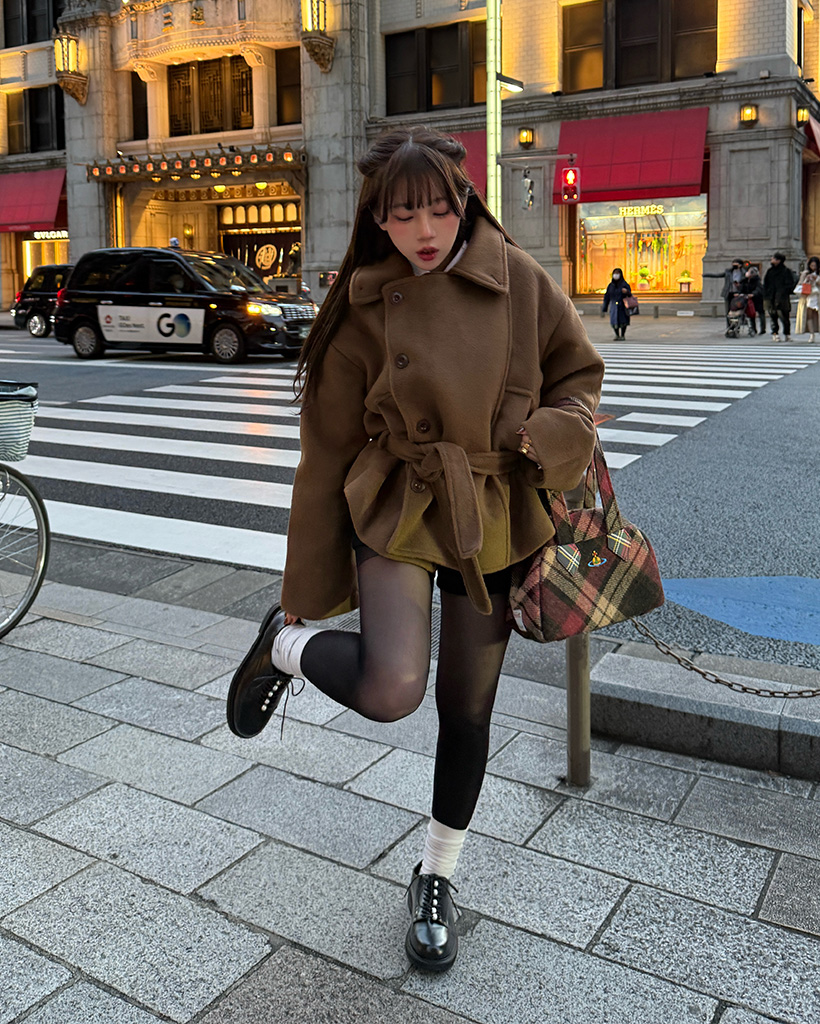 ダブルボタンウエストベルトセットコート | ファッション通販サイト NUGU