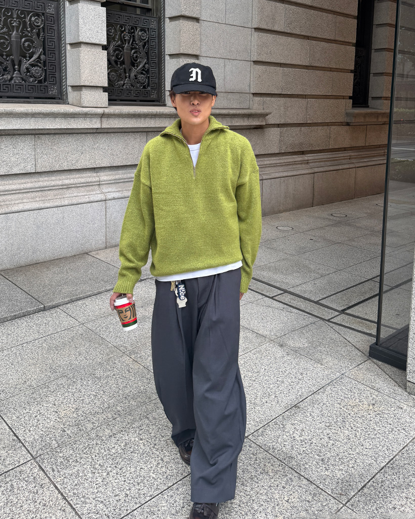 ハーフネックジップアップニット | ファッション通販サイト NUGU