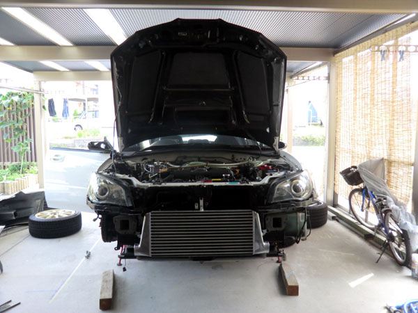 ブリッツ 前置きインタークーラー取り付け 2（スバル インプレッサ