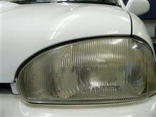 ヴィヴィオのヘッドライト塗装、改造 1/4（スバル ヴィヴィオ・KK/KY