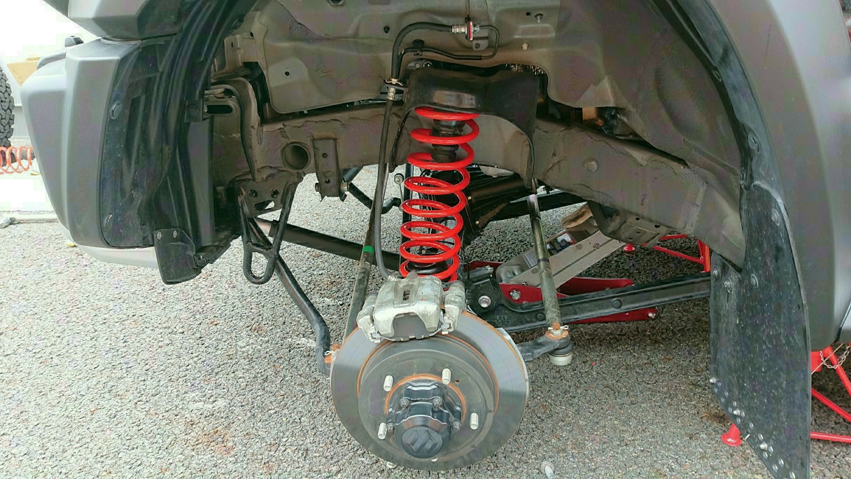 JB74W】ショックアブソーバー・コイルスプリング交換フロント編②