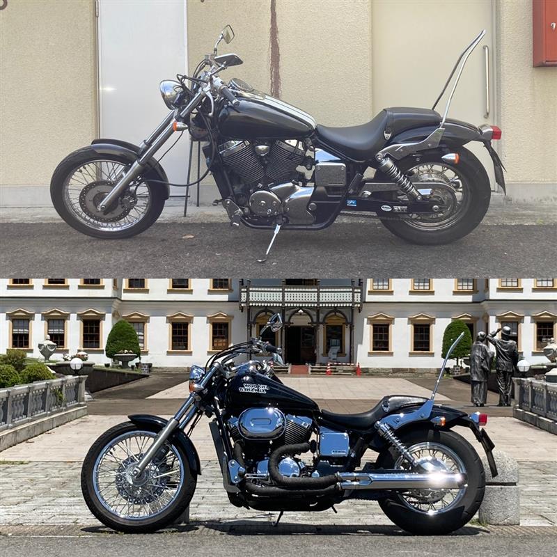 トリプルツリー交換＋フォークジョイント150mm（ホンダ シャドウ