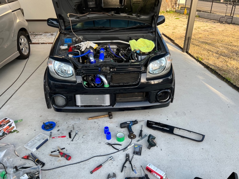 前置きインタークーラー その1（？）（スズキ Keiワークス）by はやて