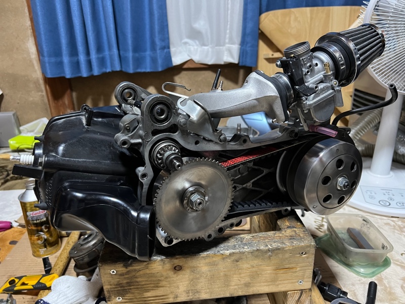 エンジン載せ替え完了（ホンダ ライブディオZX）by がんこおやじ