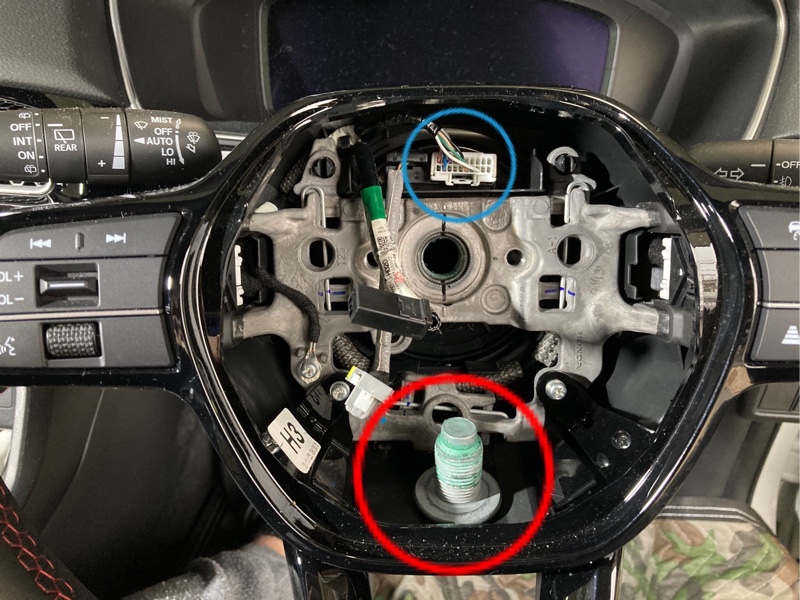 その1）ステアリング交換・スイッチ移設キット取付け（ホンダ シビック