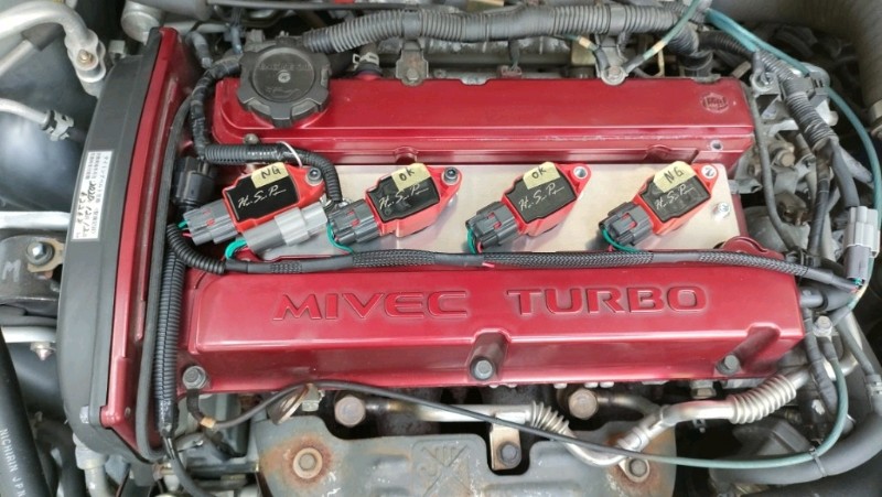 その1)H.S.P 強化イグニッションコイル EVO4〜8用をEVO9に装着（三菱