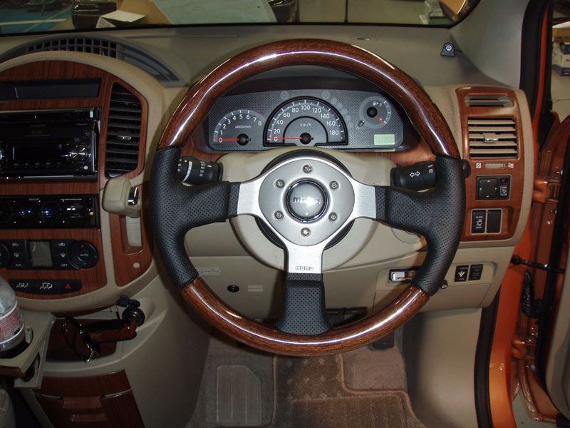 FIGHTER LEATHER / WOOD MAHOGANY momo(モモ)のステアリングの口コミ