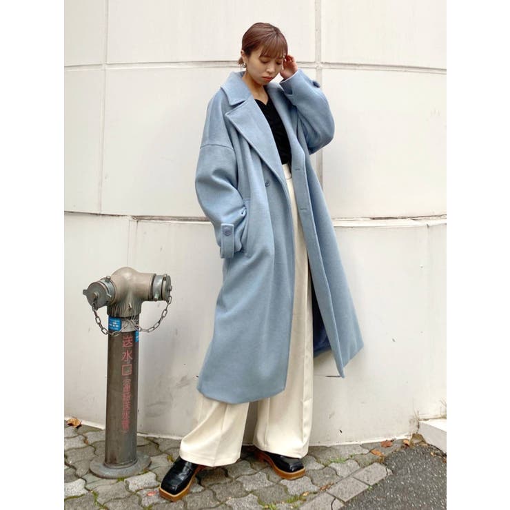 ワイドカラーロングコート[品番：MKSW0042632]｜EMODA（エモダ）の