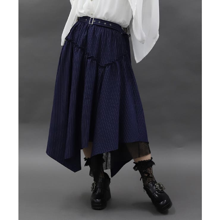 ベルト付イレヘムロングスカート[品番：IGAW0006573]｜axes femme