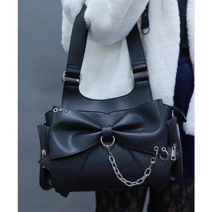 クリアポケットリボンバッグ[品番：IGAW0007123]｜axes femme