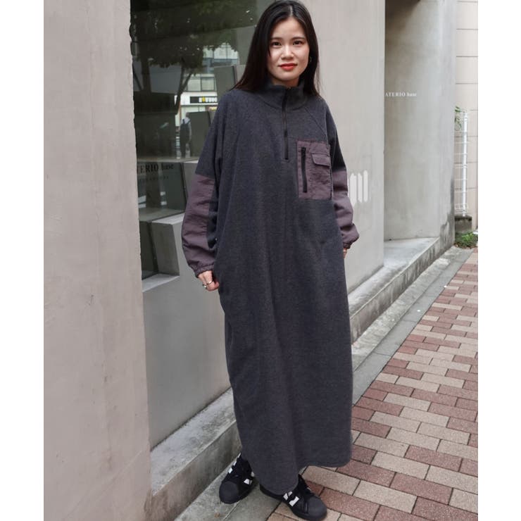 フリースハーフzipワンピース[品番：TRIW0003844]｜CORNERS （コーナー