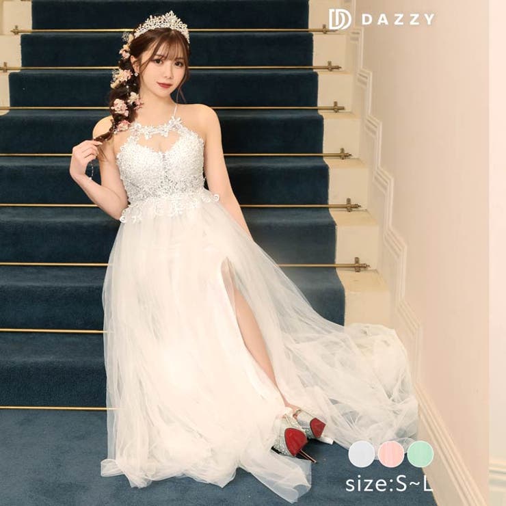 デイジーストア キャバドレスフラワー刺繍 アメスリ[品番：DY000029381