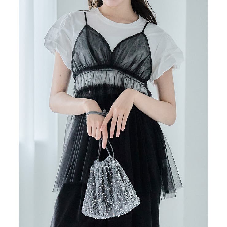 チュールキャミビスチェ ビスチェ キャミソール[品番：GW000004665