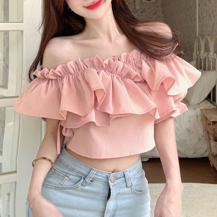 2WAY フリルオフショル トップス[品番：NETW0001527]｜Riff（リフ）の