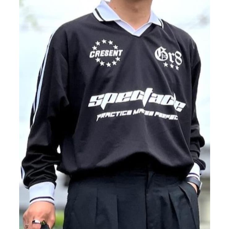 衿付きサッカーロンT メンズ ゲームシャツ 長袖 [品番：EH000006133