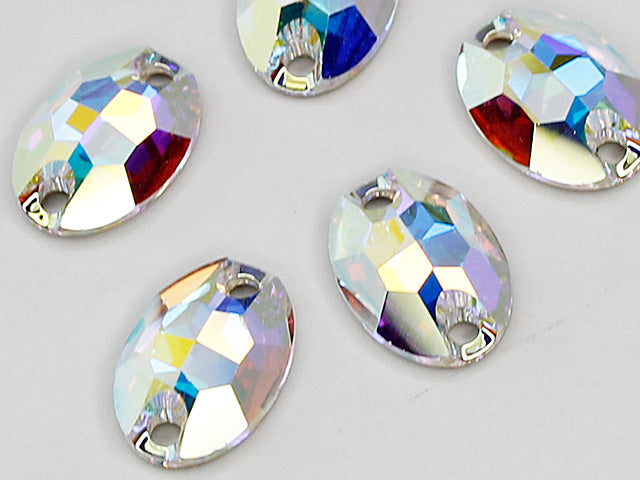 スワロフスキー #3210 ソーオン オーバル(楕円形) クリスタルオーロラ